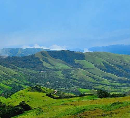 beautiful view of baba budangiti in chikmagalur