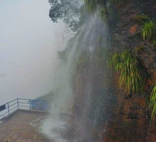 beautiful view of manikyadhara falls in chikmagalur